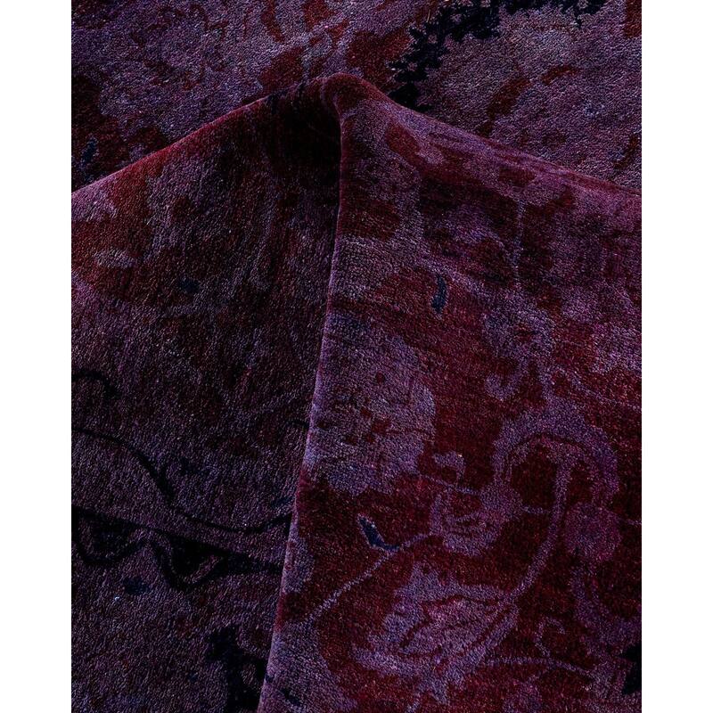 Contemporary Overdyed Wool Hand Knotted Area Rug - 6' 0" x 8' 10"