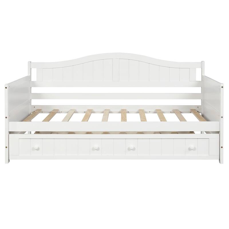 Harper & Bright Designs Twin Wooden Daybed with Trundle Bed