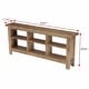 preview thumbnail 2 of 9, 70.86" Solid Wood Sofa Console Table with Open Storage Shelves & Wavy Edge Designs