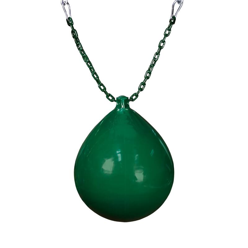 Gorilla Playsets Green Plastic Buoy Ball with Chain and Spring Clips