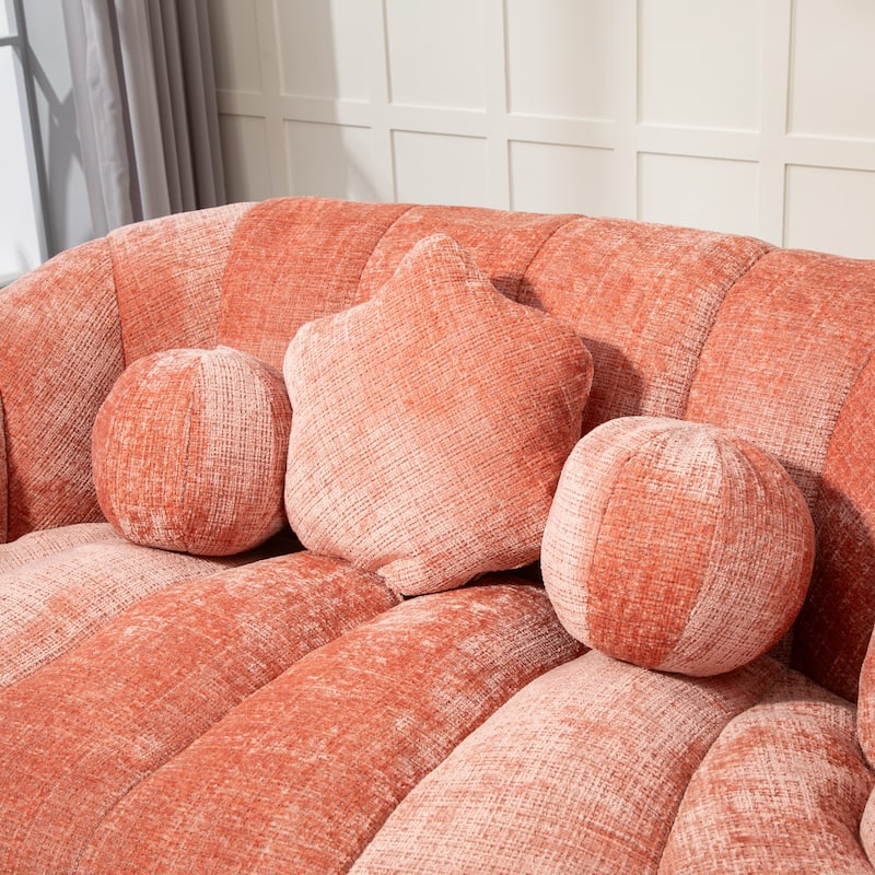 HOMEFUN Chenille Upholstered Durable Comfort Lounger Bean Bag Lazy Sofa