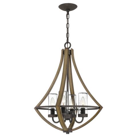 Quoizel Shire Rustic Black 4-light Pendant