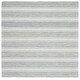 preview thumbnail 6 of 12, SAFAVIEH Handmade Metro Tietje Stripe Wool Rug 6' Square - Grey/Ivory - Square