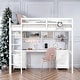 preview thumbnail 1 of 34, Multifunctionl Full Size Loft Bed with Desk, Cabinets, Drawers and Bedside Tray, Charging Station, Sturdy Wood Frame, White White