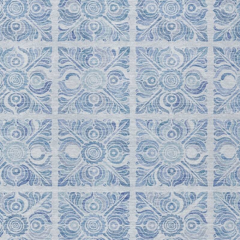 HomeRoots Medallion Transitional Rectangle Outdoor Rug