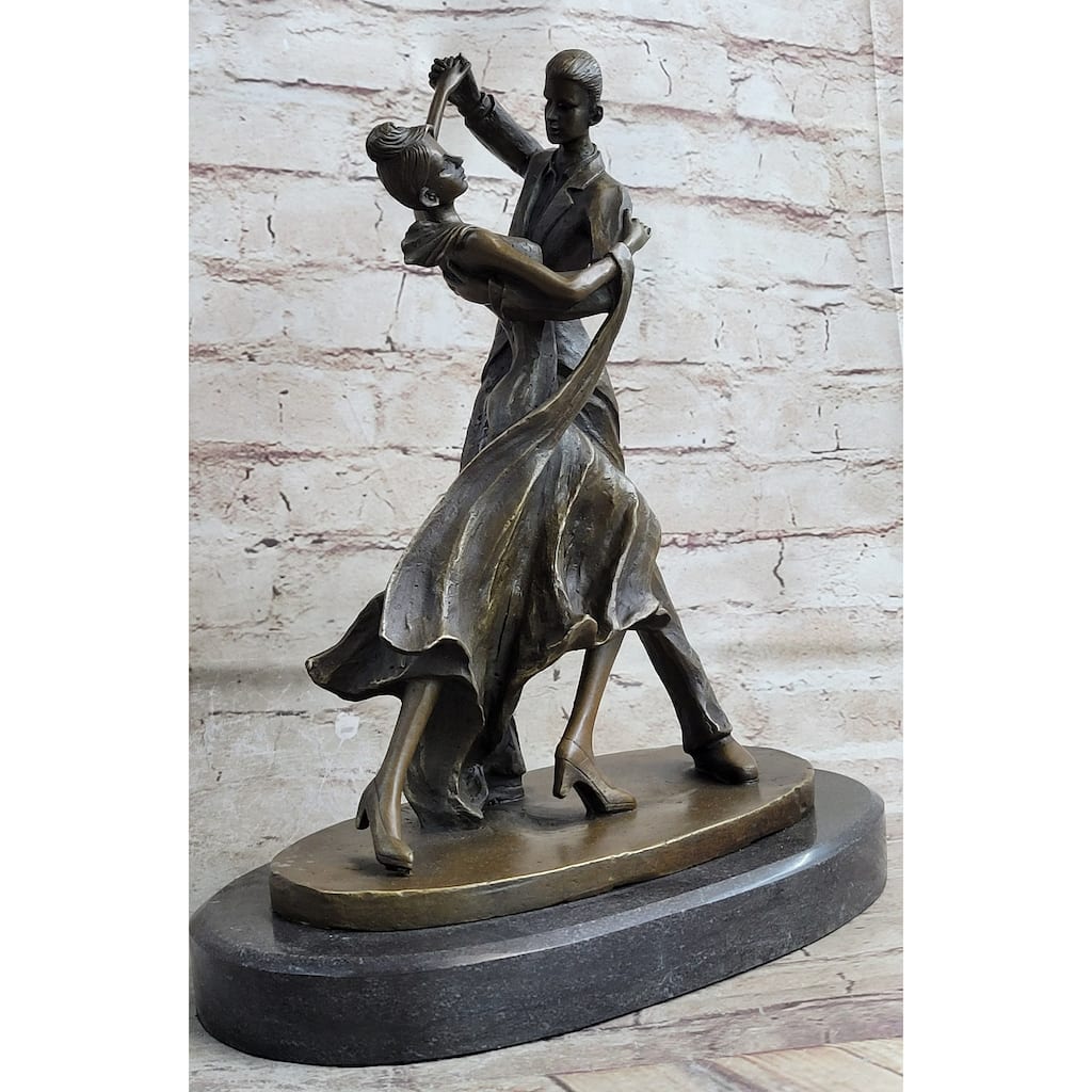 Signed Original Aldo Vitaleh Tango Dance A Tribute To Degas Bronze Sculpture Art