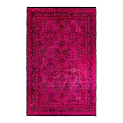 Overdyed, One-of-a-Kind Hand-Knotted Area Rug - Pink - 10' 3" x 16' 0"