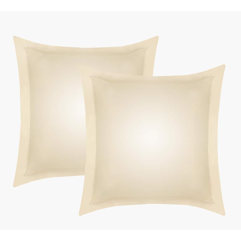 Delara 100% Eucalyptus Lyocell Tencel Euro Sham Pack of 2(26"X26), Naturally Cooling, Moisture-Wicking, Smooth & Breathable