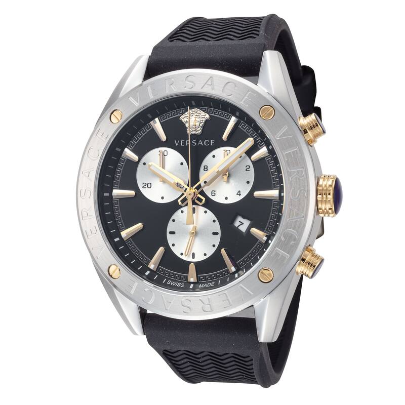 Versace Men's V-Chrono 44mm Quartz Watch - N/A