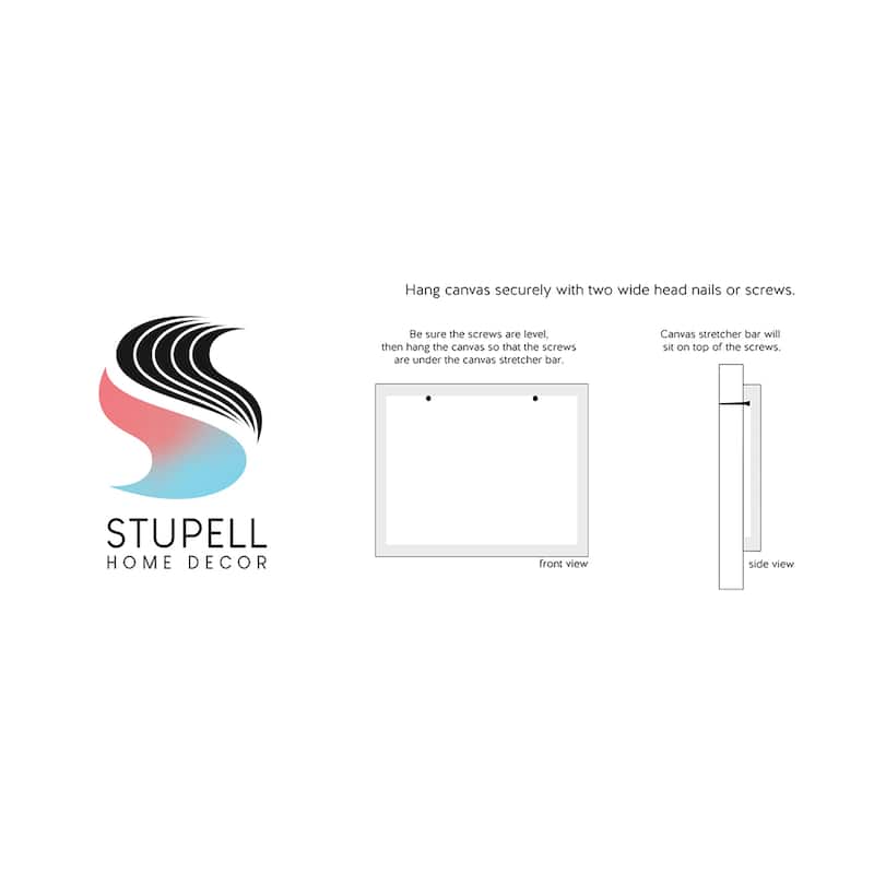 Stupell Industries Blue Plant Herbs Outline Canvas Wall Art, Design by ...
