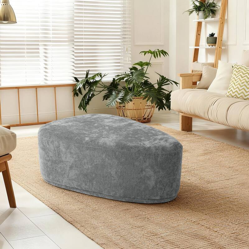 Modern Triangular Upholstered Accent Ottoman