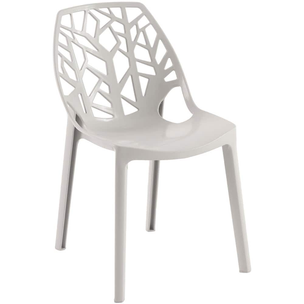 Cornelia Modern Stackable Accent Dining Chair with Cut-out Backrest Design Side Chair for Dining Rooms, Patios, or Kitchens
