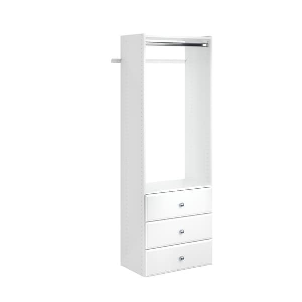 slide 2 of 17, Easy Track Elite Laminate Closet Tower Kit White