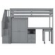preview thumbnail 38 of 56, Twin Loft Bed w/Stairs, Bookshelf, Drawers, Desk & Wardrobe, Space-Saving for Kids & Teens.