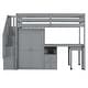 preview thumbnail 56 of 55, Twin Loft Bed with Staircase & Study Station and 5-in-1 Storage, 300lb Capacity
