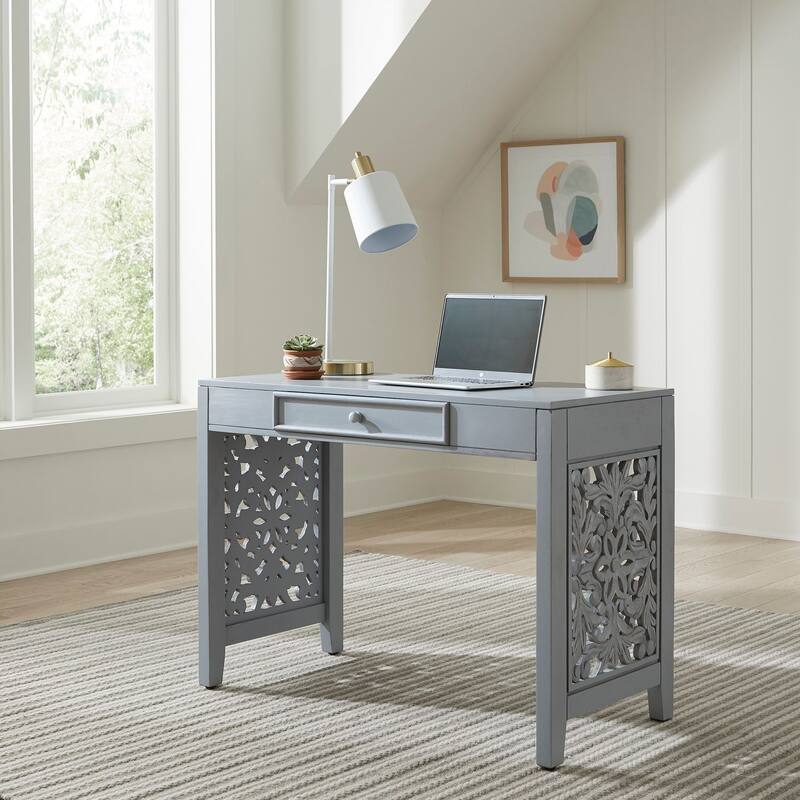 Liberty Furniture Trellis Lane Home Office Accent Writing Desk - Grey