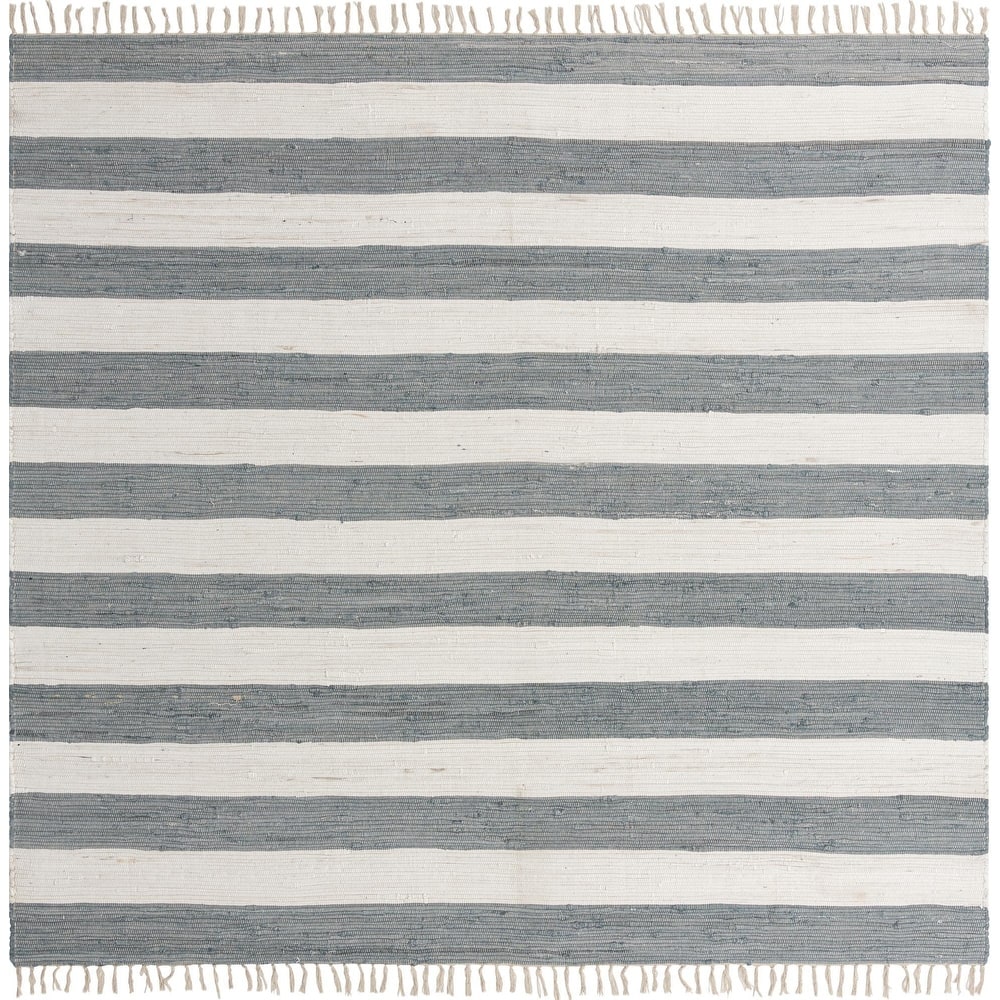 Solid/Striped Emaburn Collection Area Rug