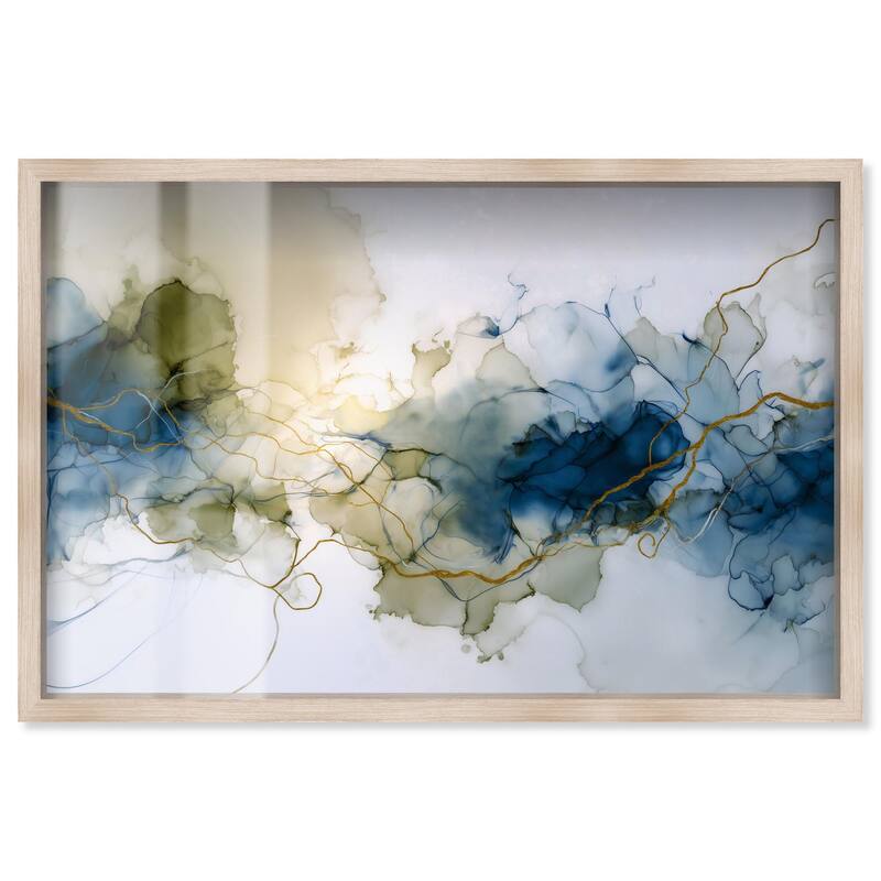 Fluid Geode Shadowbox by Art Remedy - Natural - 45" x 30"