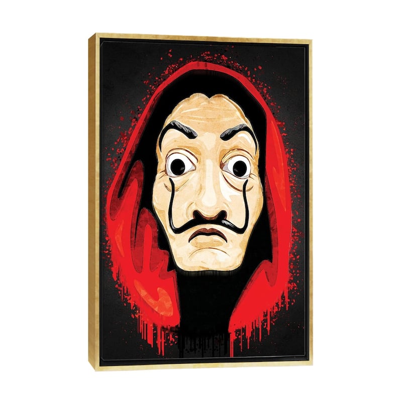 iCanvas "Money Heist" by Gab Fernando Framed Canvas Print - Gold - 26x18