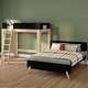 preview thumbnail 16 of 36, Max and Lily L-Shaped Twin over Queen Bunk Bed with Ladder on End