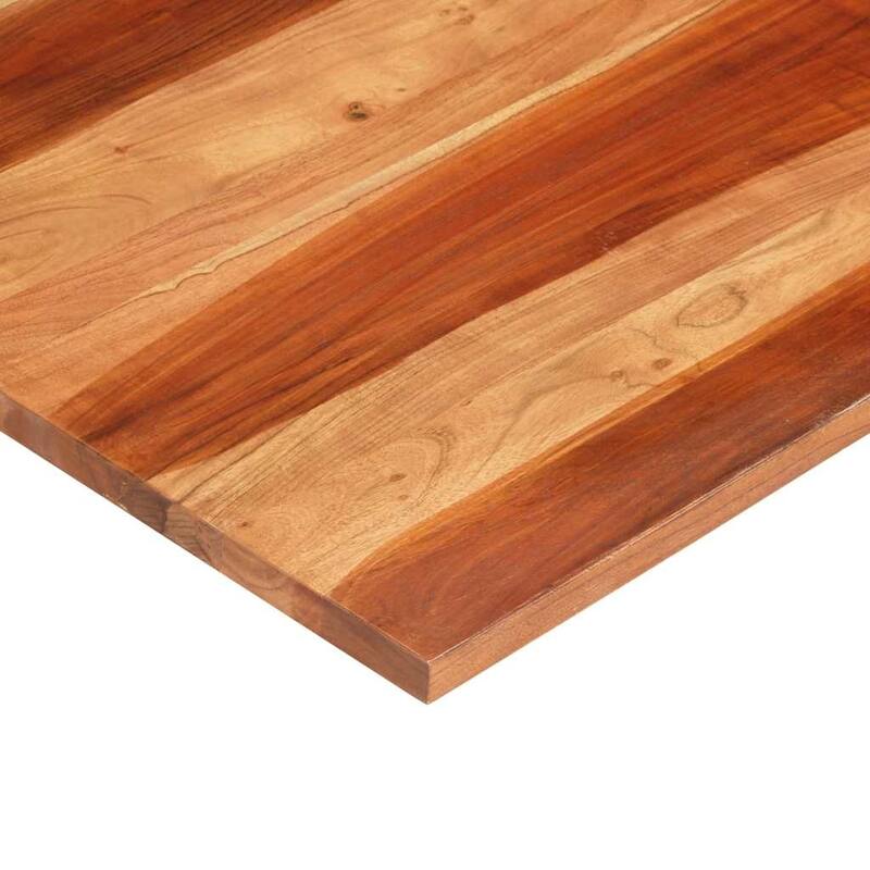 vidaXL Table Top Replacement Board Dining Room Tabletop Solid Wood Acacia - 27.6 x 27.6 x 1.1 in