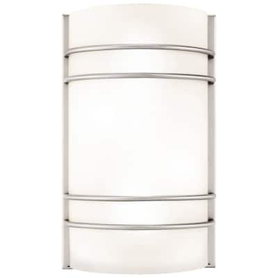 Strick & Bolton Mene 2-light Brushed Steel Wall Sconce