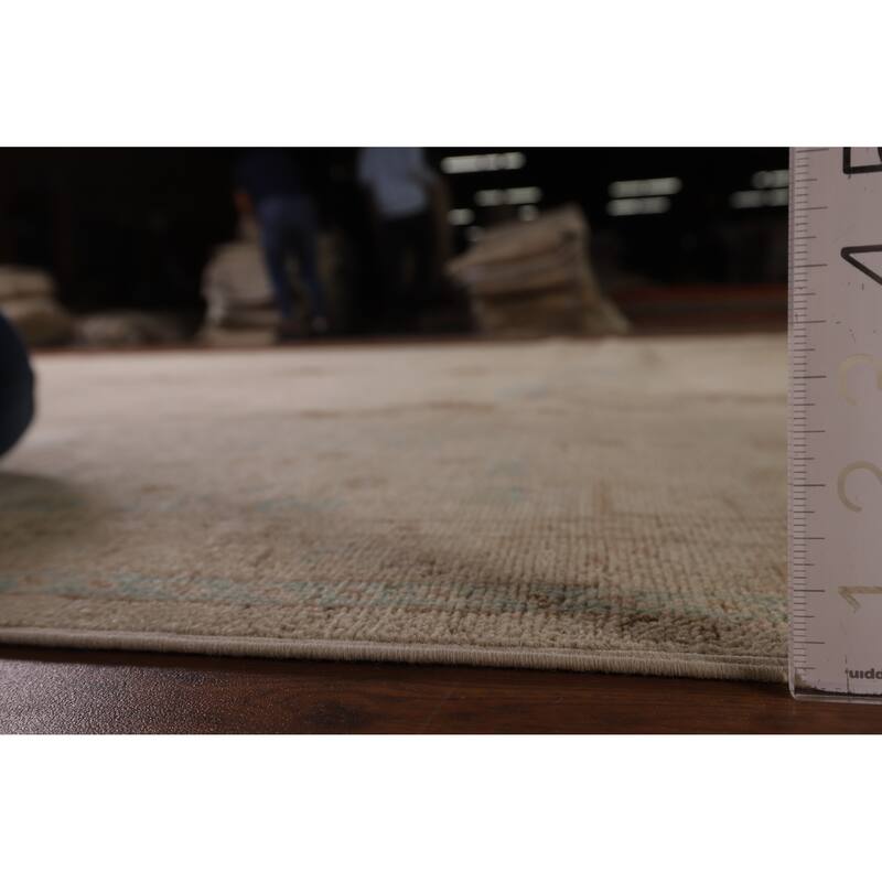 Earth Tone Oushak Vegetable Dye Area Rug Handmade Wool Carpet - 8'1" x 11'0"