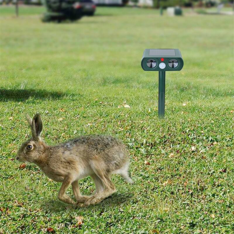 Solar Powered Motion Sensor Repellent IPX4 Waterproof Outdoor - Green - Green