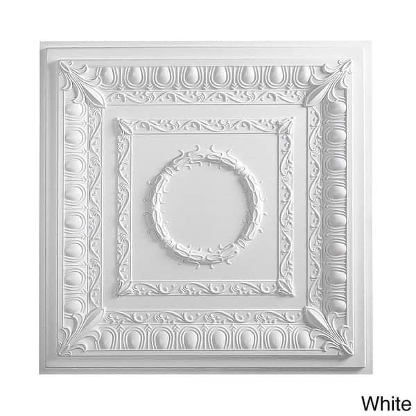 slide 2 of 2, Royal Ceiling Tile (Pack of 10) - 24 x 24 each White
