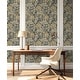 preview thumbnail 12 of 16, NextWall Acanthus Garden Floral Peel and Stick Wallpaper
