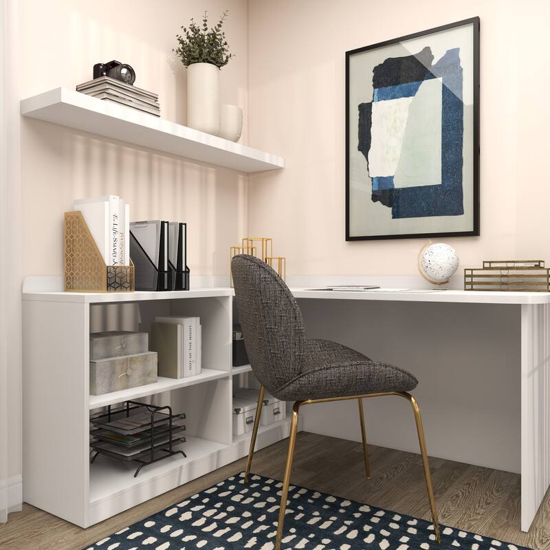 Gray Canvas Mixed Media Inspired Abstract Framed Wall Art with Black Frame - Grey