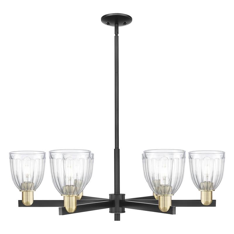 Innovations Lighting Endless Possibilities Arcadia - Brookfield - 6 Light 36" Stem Hung Chandelier - Black Antique Brass
