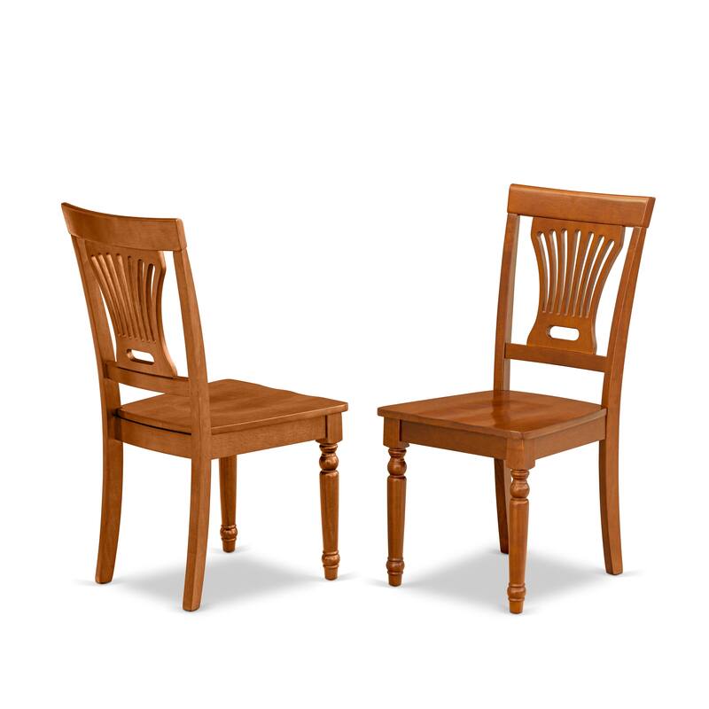 East West Furniture 9 Piece Kitchen Table Set- a Rectangle Dining Table and 8 Dining Chairs, Saddle Brown (Seat Options)