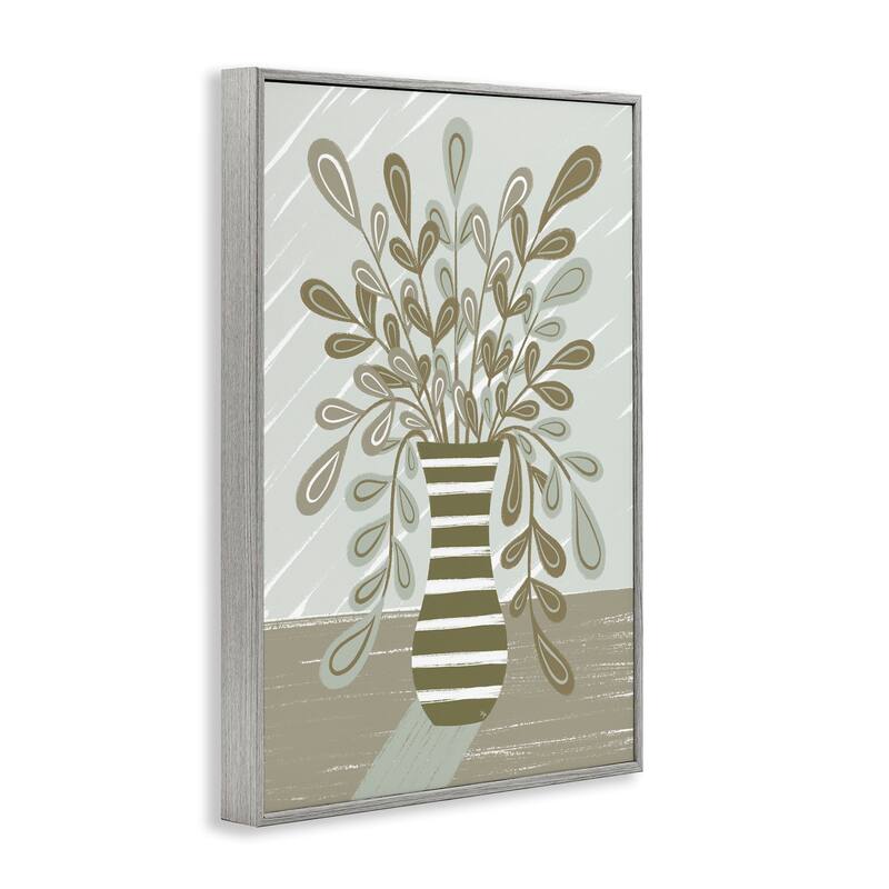 Stupell Muted Minimal Foliage Bouquet Framed Giclee Art Design By Martina Pavlova