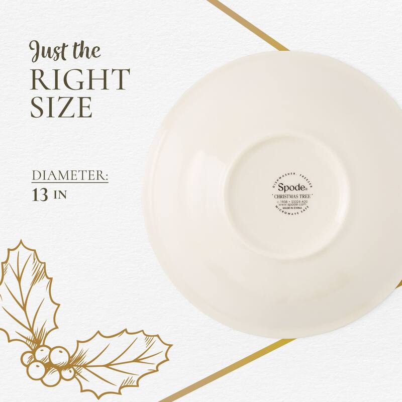 Spode Christmas Tree Pasta Bowl - 13 inch