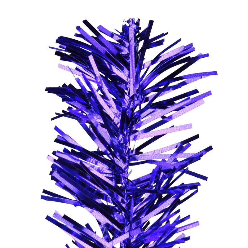 National Tree Company Halloween Black Orange Tinsel Tree, 24 inches