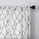 preview thumbnail 2 of 16, No. 918 Abstract Geometric Embroidery Semi-Sheer Rod Pocket Curtain Panel, Single Panel