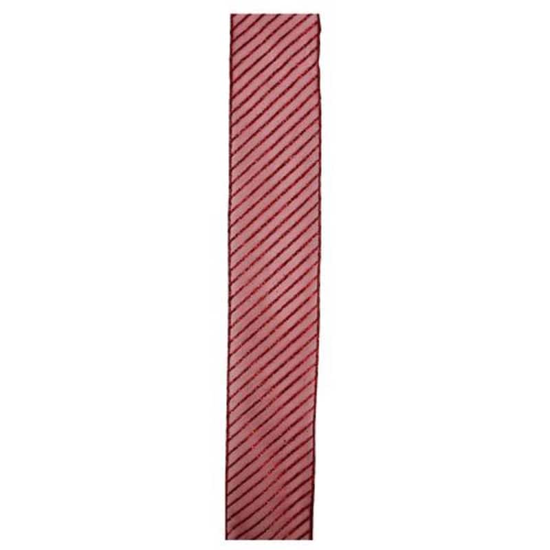 Red Metallic Christmas Wired Craft Ribbon 2.5" x 10 Yards