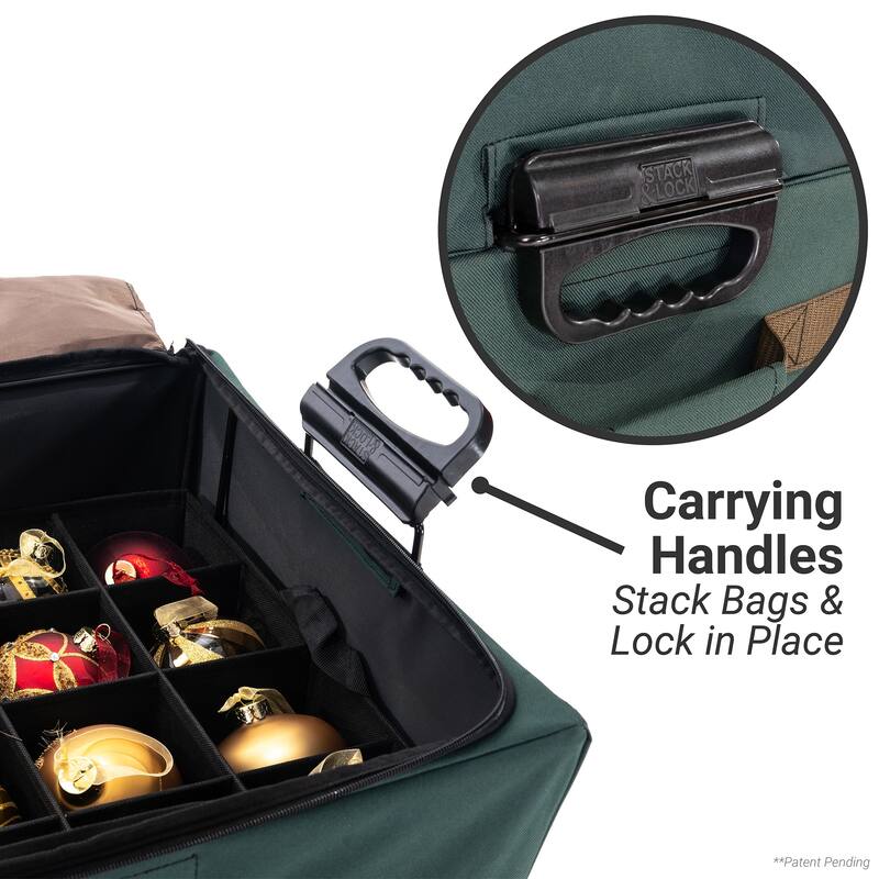 72 (4 in.) Christmas Ornament Storage Box w/ Top Pocket