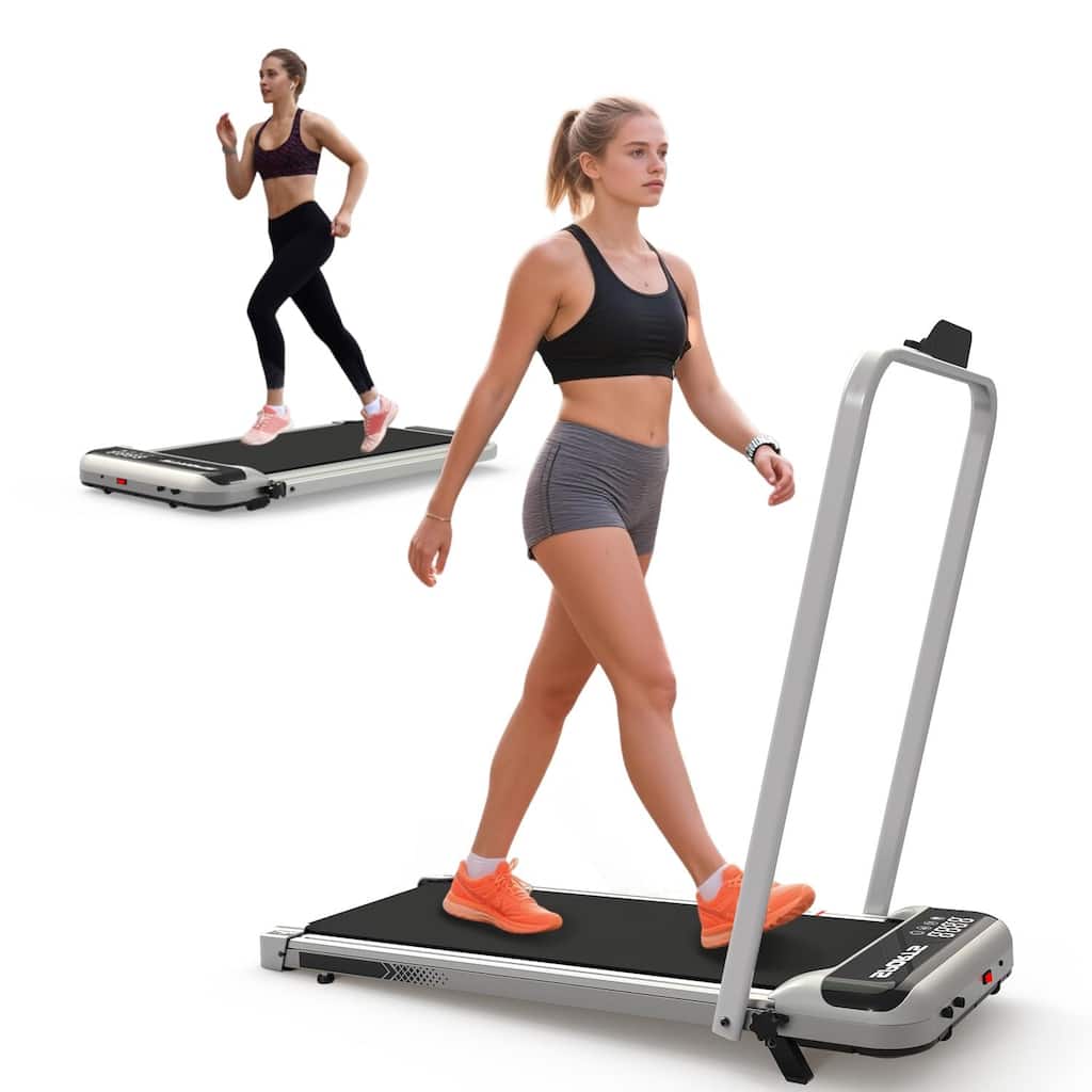 3 in 1 Under Desk Treadmill with Incline, Walking Pad with Handle Bar with Remote Control & LED Display, Foldable Treadmills