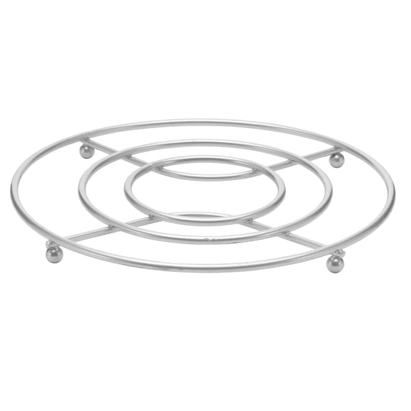 YBM Home Chrome Plated Steel Footed Wire Plate Steam Rack Trivet