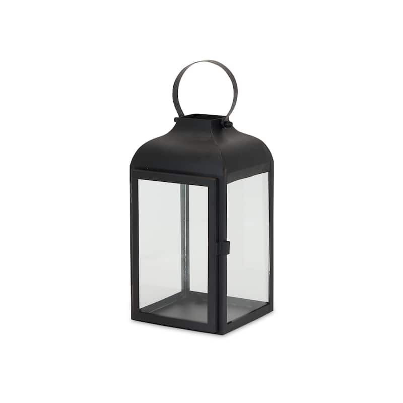 Candle Lanterns with Handle - 16" - Black - Set of 3