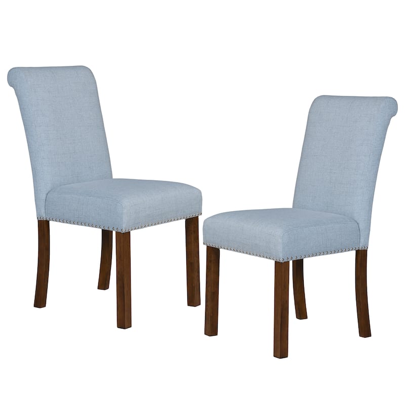 510 Design Aubrey Upholstered Dining Chair with Nailhead Trim Set of 2