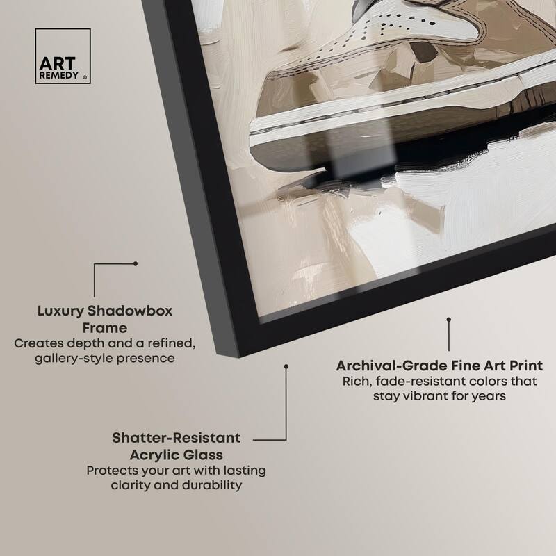Light Tans Sneaker Shadowbox by Art Remedy