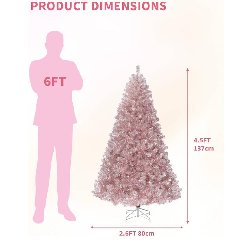 Rose Gold Artificial Christmas Tree for Home, Office Decoration - N/A