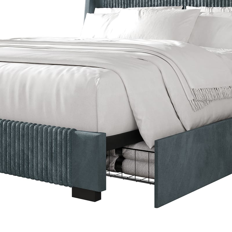 CraftPorch Corduroy Luxurious Bed