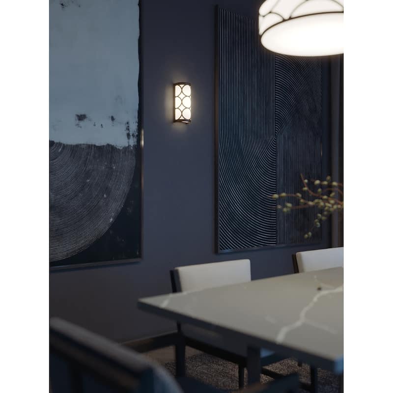 AFX LAKS0513LAJUD Lake 12" Tall LED Wall Sconce with White Acrylic