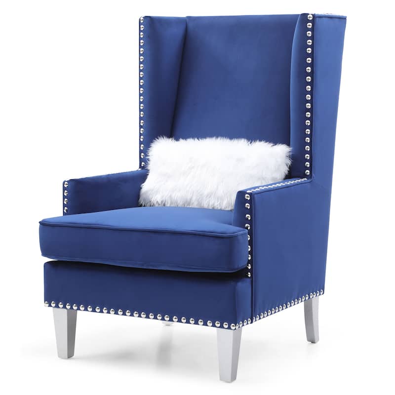 Wilshire Velvet Accent Chair - Blue
