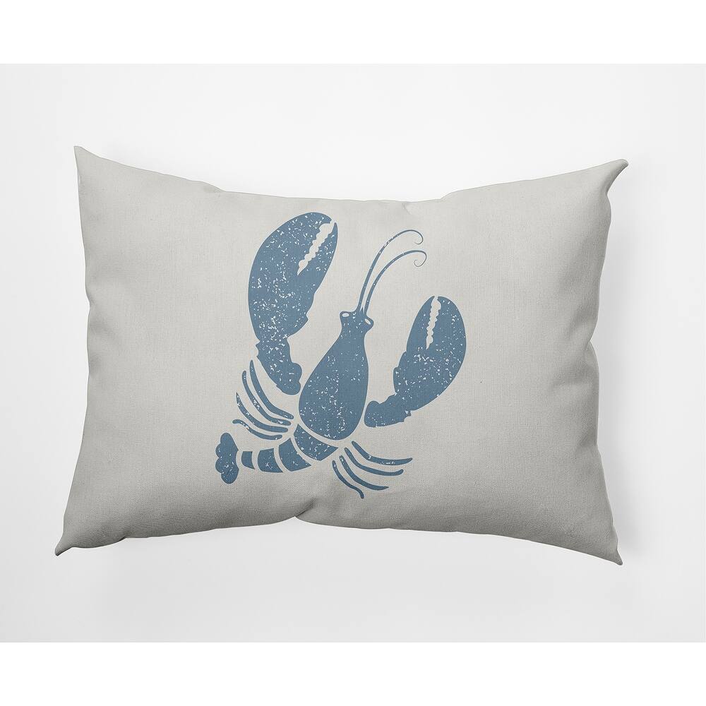 Lobster Nautical Indoor/Outdoor Throw Pillow