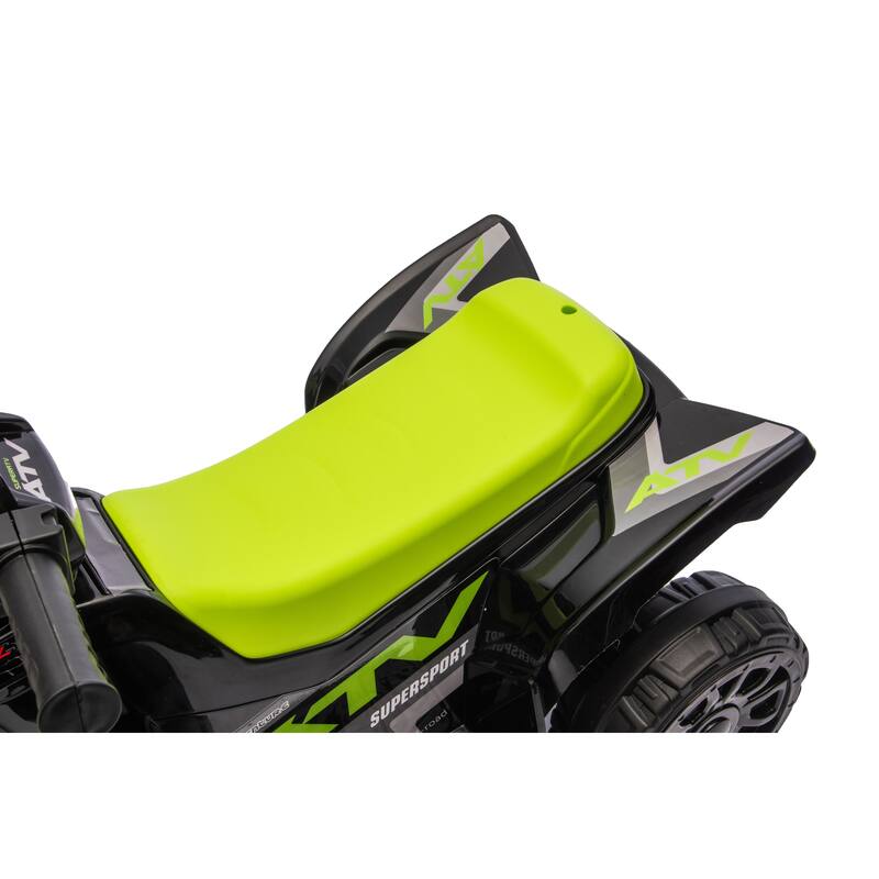 Ride On ATV, 6V Mini Off-Road Battery Powered Motorized Quad for Kids, Anti-Slip Wheels, RWD 4-Wheeler Electric Ride